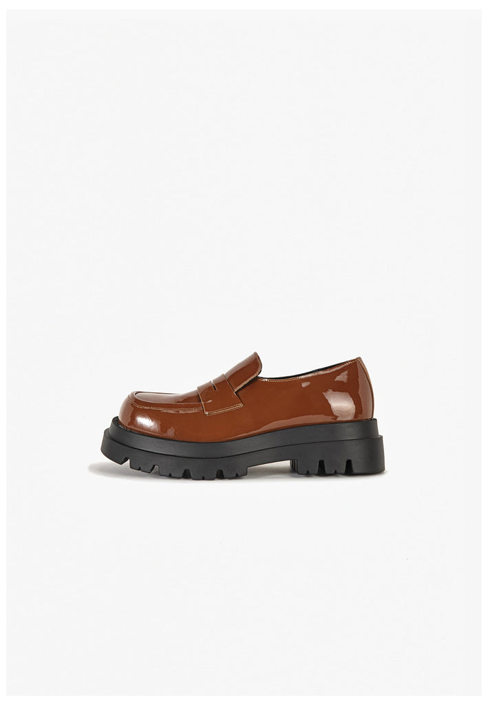 Slipper Inuovo Slipper Leder Braun Lack