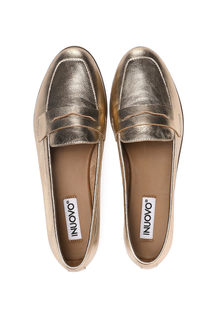 Inuovo Slipper Leder Gold
