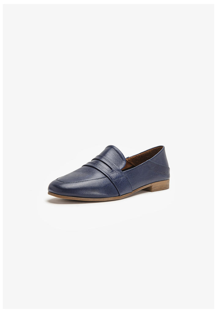 Inuovo Slipper Leder Navy