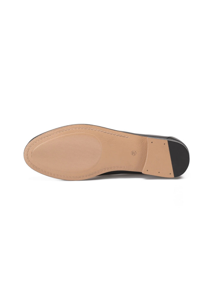 Inuovo Slipper Leder Schwarz