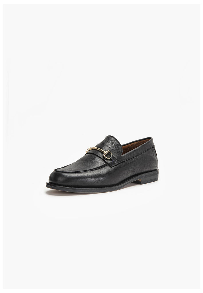 Inuovo Slipper Leder Schwarz