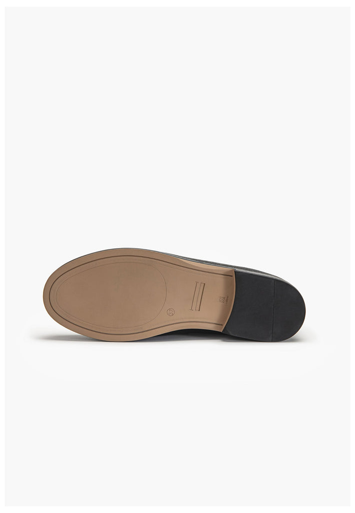 Inuovo Slipper Leder Schwarz
