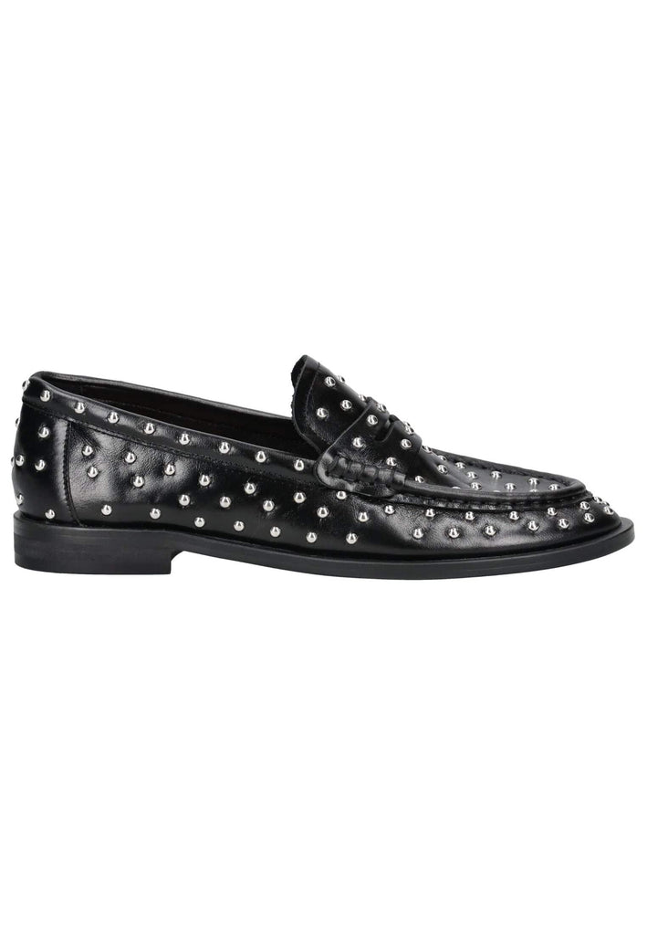 Inuovo Slipper Leder Schwarz