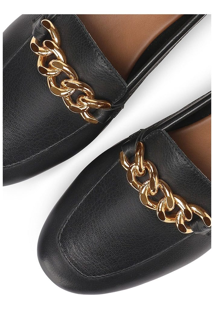 Inuovo Slipper Leder Schwarz/Gold