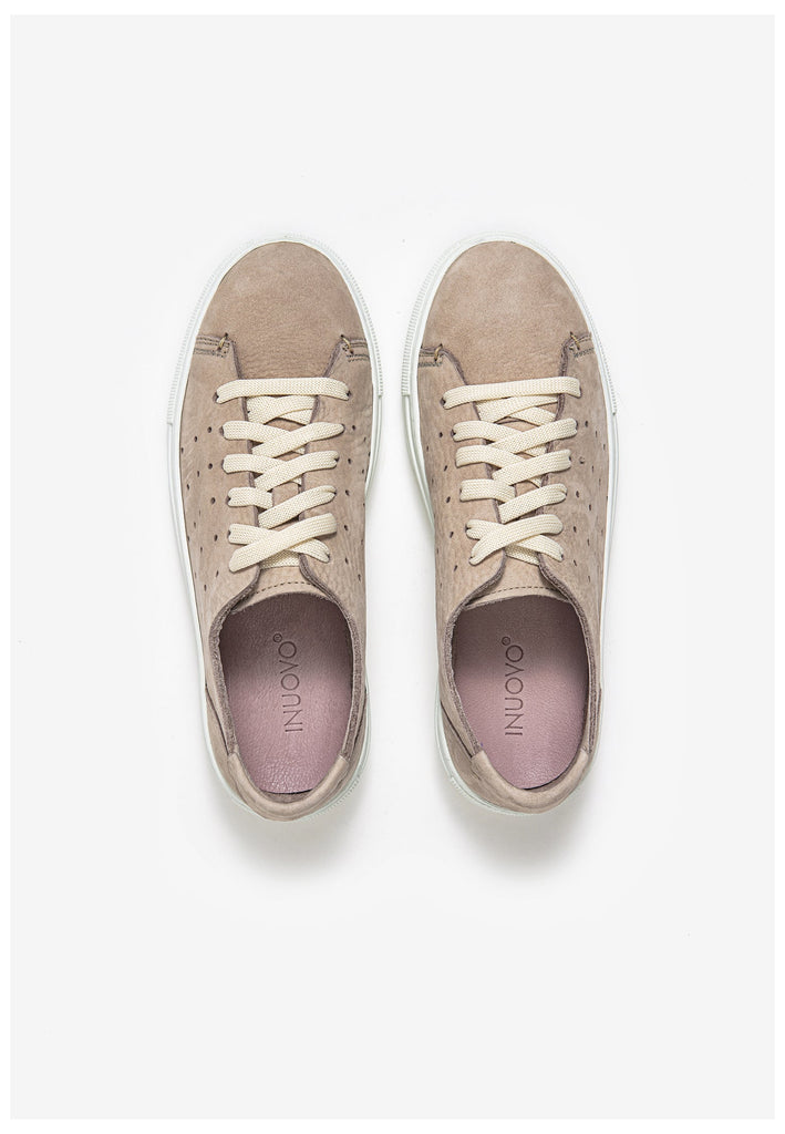 Inuovo Sneaker Leder Silber/Grau