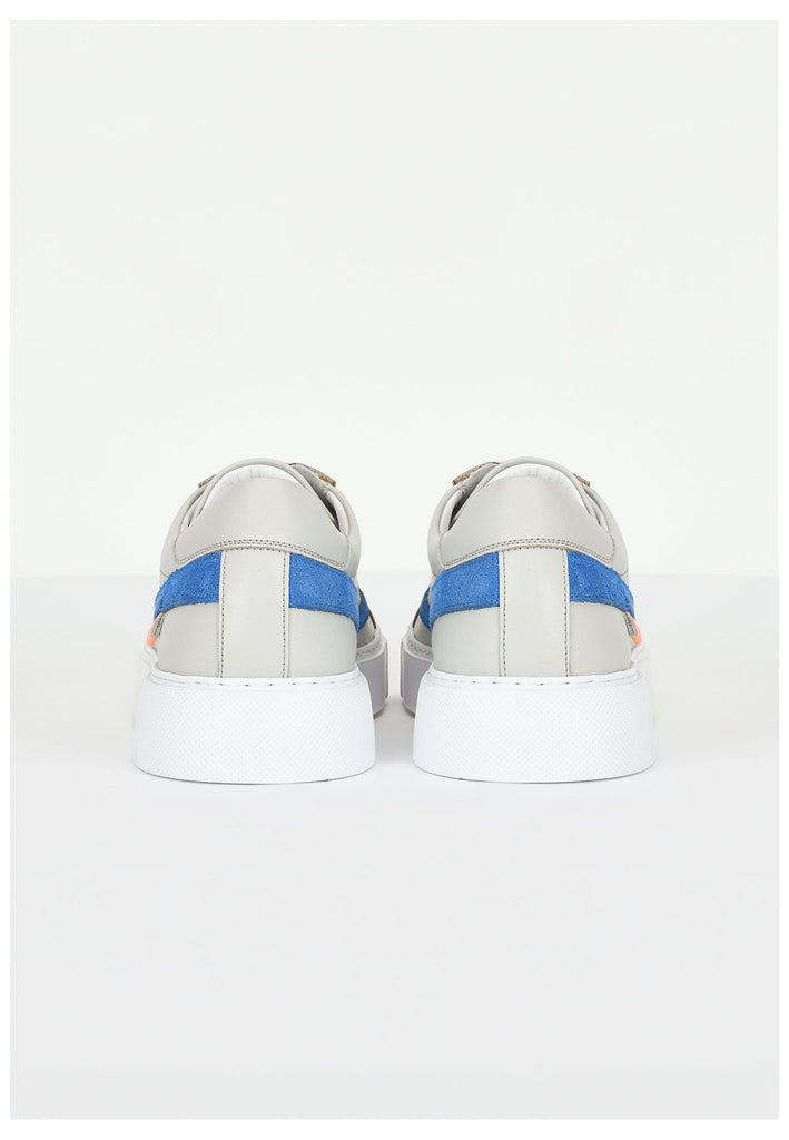 Inuovo Sneaker Leder Silber/Grau