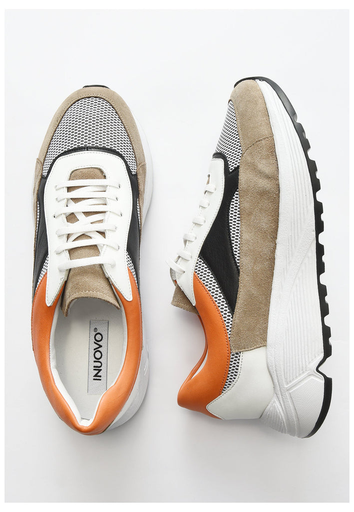 Inuovo Sneaker Leder/Textil Beige