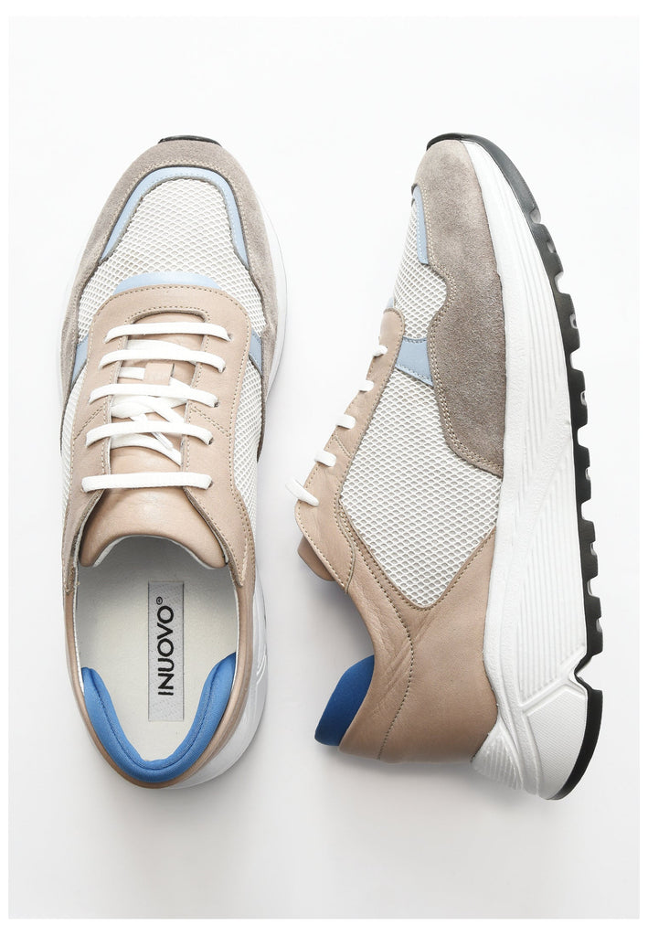 Inuovo Sneaker Leder/Textil Taupe
