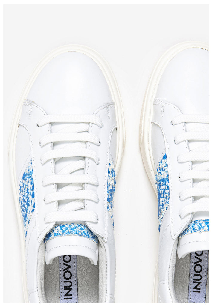 Inuovo Sneaker Leder Weiß/Blau