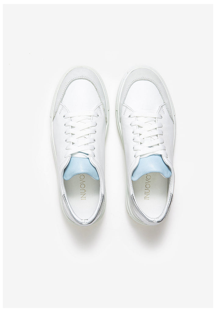 Inuovo Sneaker Leder Weiß/Blau