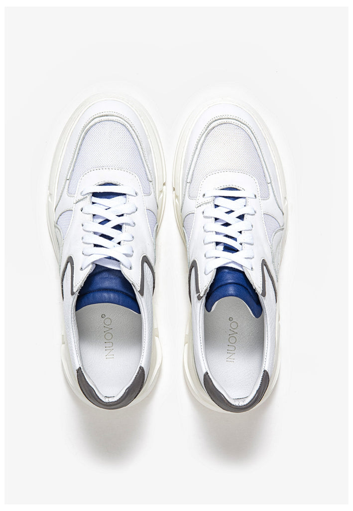 Inuovo Sneaker Leder Weiß/Blau