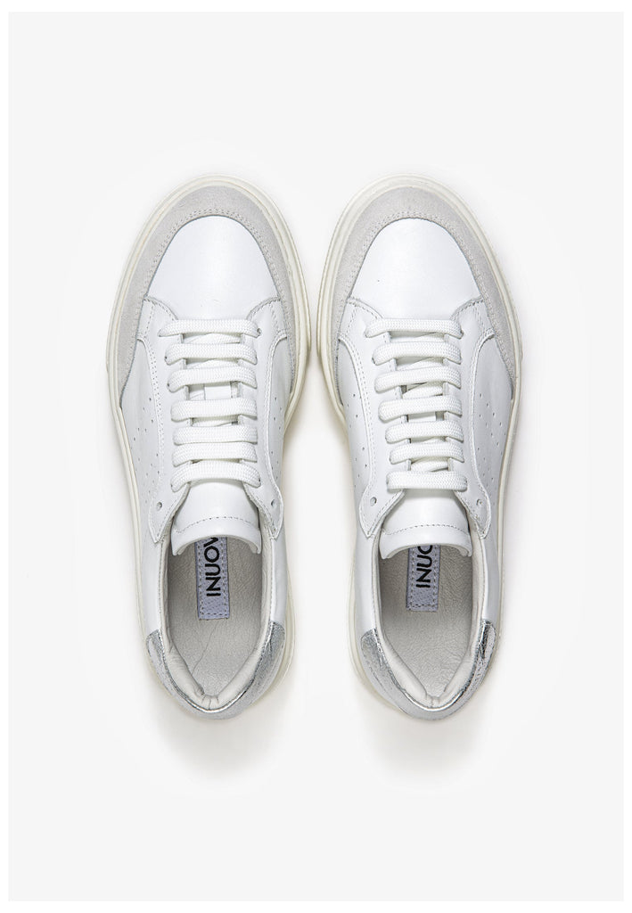 Inuovo Sneaker Leder Weiß/Grau