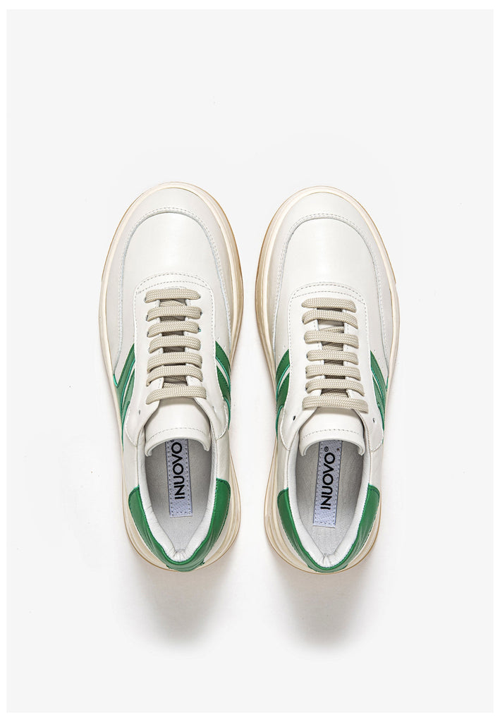 Inuovo Sneaker Leder Weiß/Grün