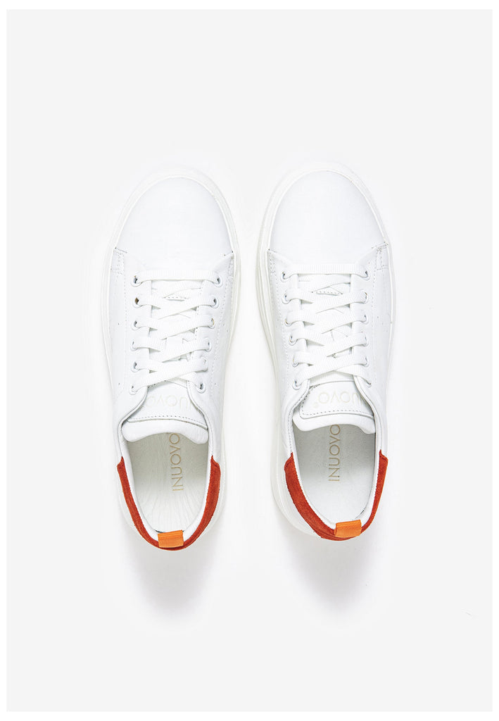 Inuovo Sneaker Leder Weiß/Orange