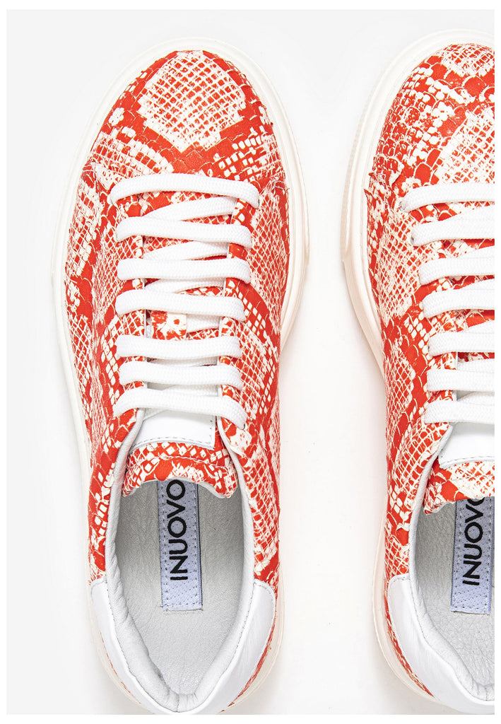 Inuovo Sneaker Leder Weiß/Rot