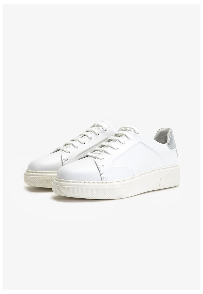 Inuovo Sneaker Leder Weiß/Silber