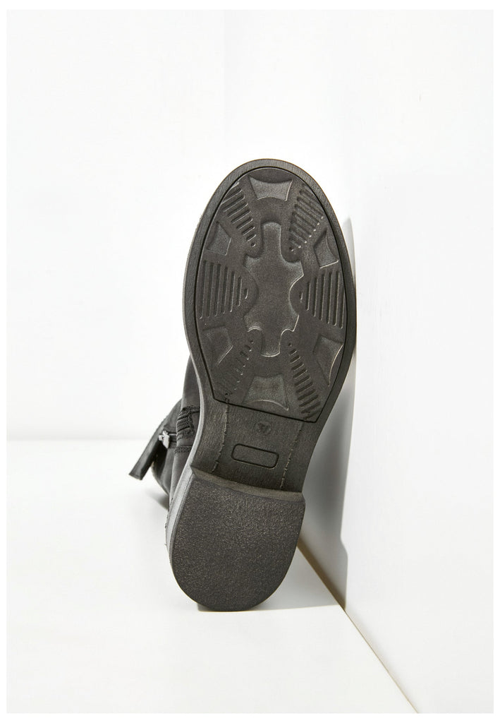 Inuovo Stiefel Glattleder Schwarz