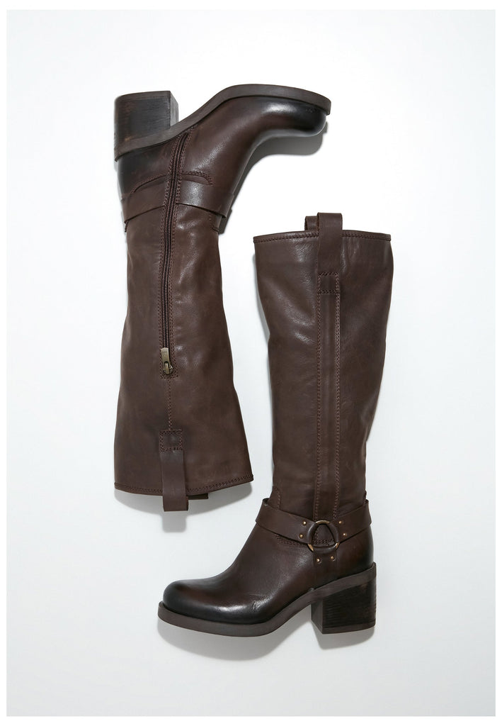 Inuovo Stiefel Leder Dunkelbraun