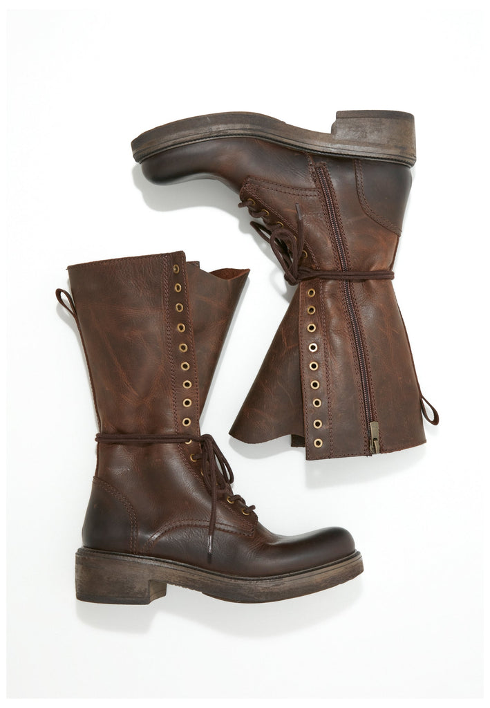 Inuovo Stiefel Leder Dunkelbraun