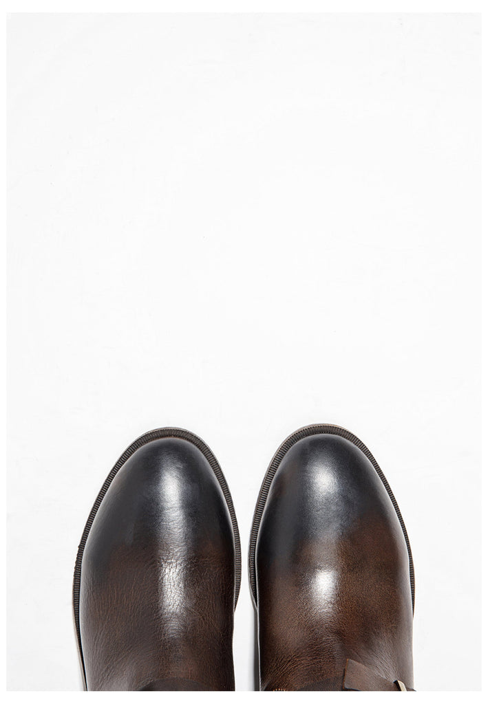 Inuovo Stiefel Leder Dunkelbraun