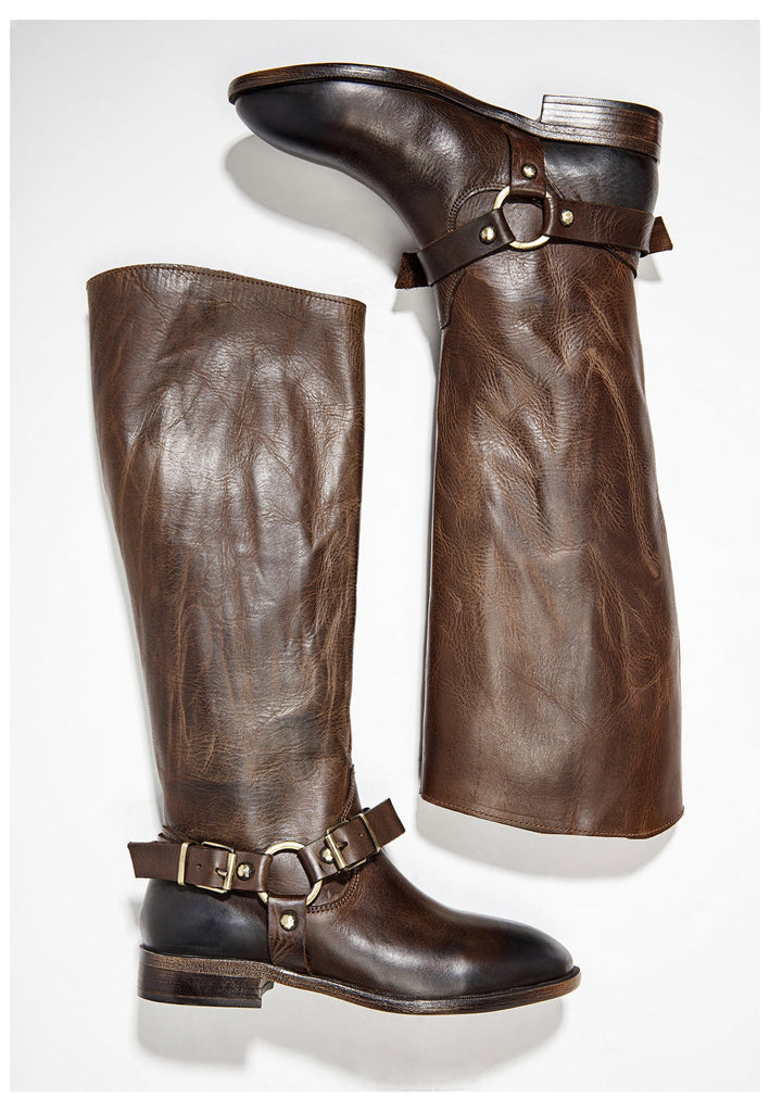 Inuovo Stiefel Leder Dunkelbraun