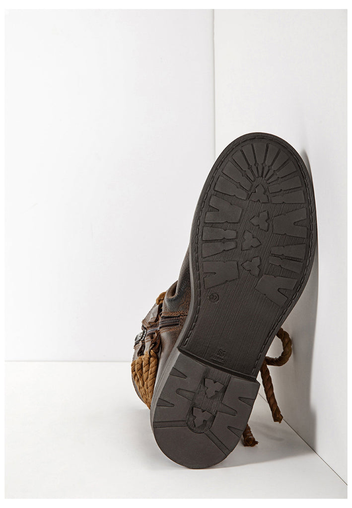 Inuovo Stiefel Leder Dunkelbraun