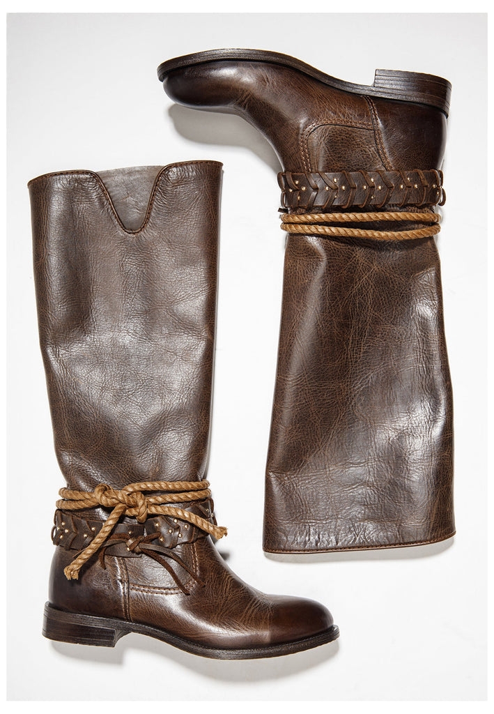 Inuovo Stiefel Leder Dunkelbraun