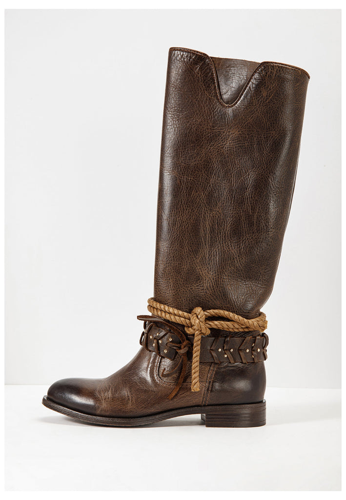 Inuovo Stiefel Leder Dunkelbraun