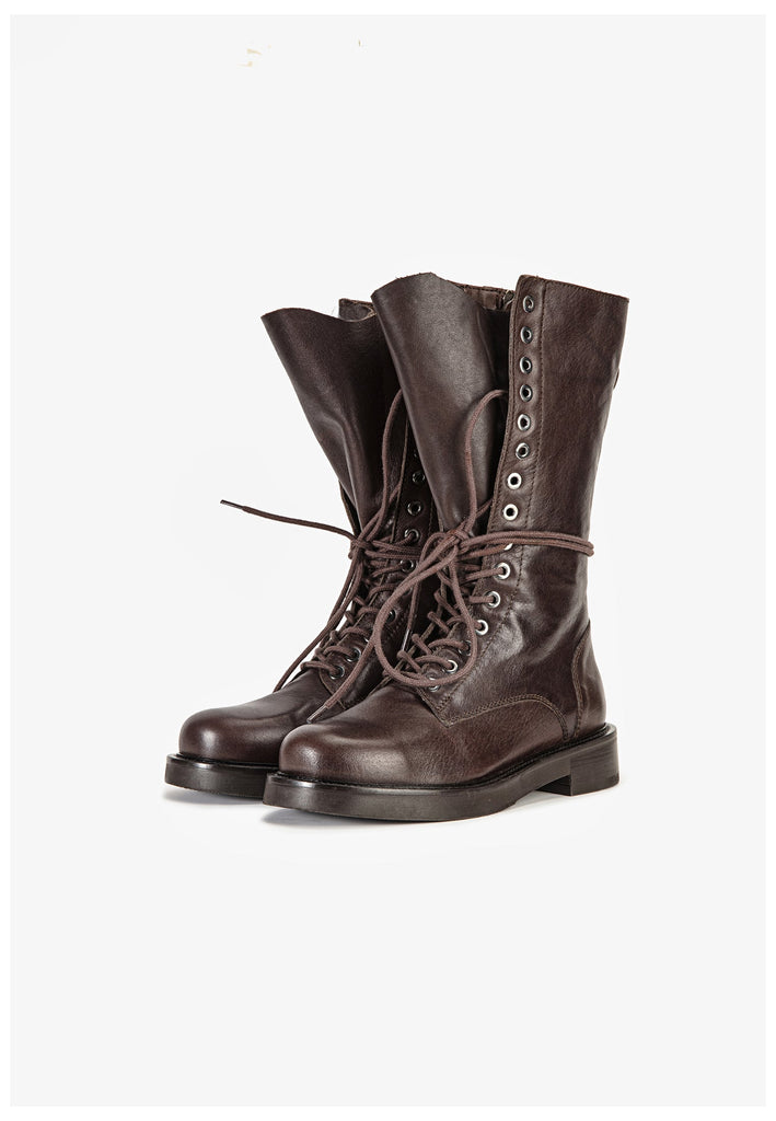 Inuovo Stiefel Leder Kaffee