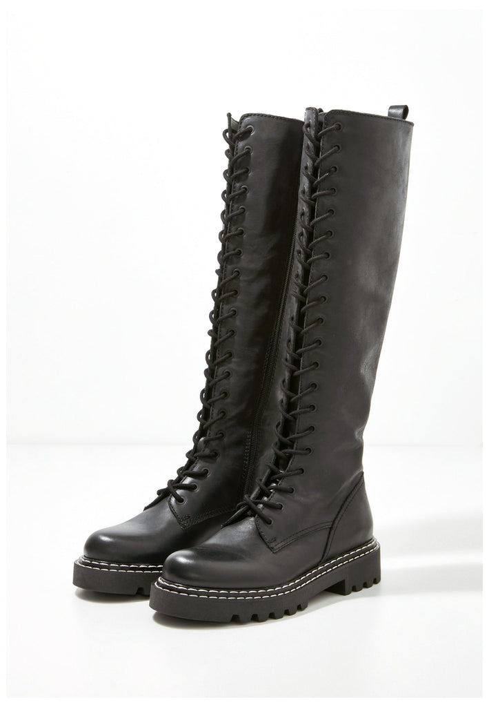 Inuovo Stiefel Leder Schwarz