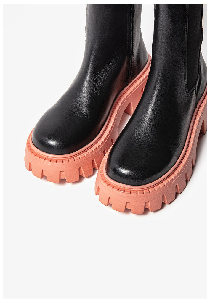 Inuovo Stiefel Leder Schwarz