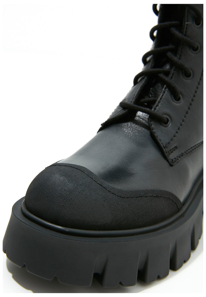 Inuovo Stiefel Leder Schwarz