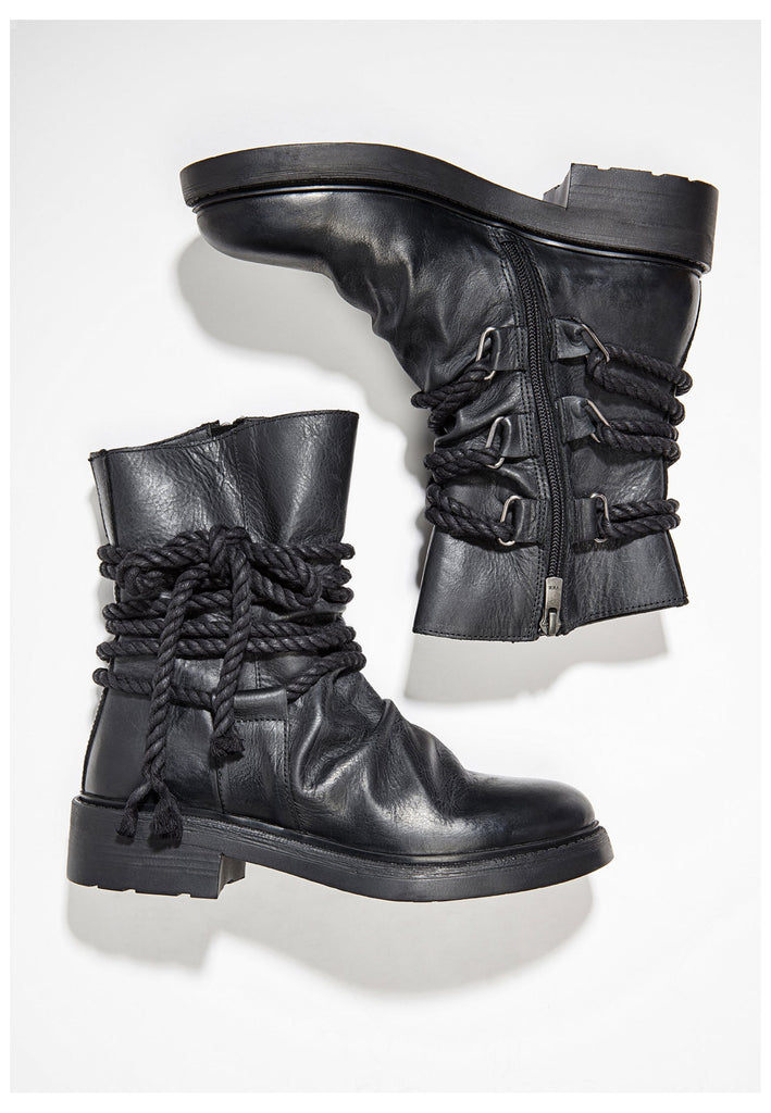 Inuovo Stiefel Leder Schwarz