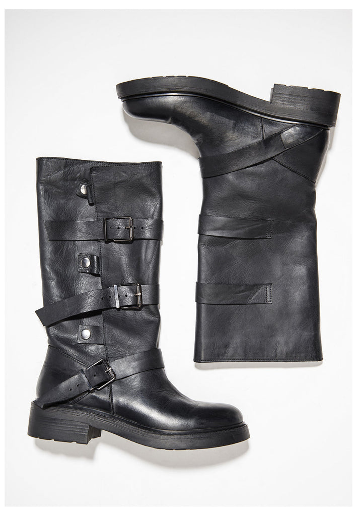 Inuovo Stiefel Leder Schwarz