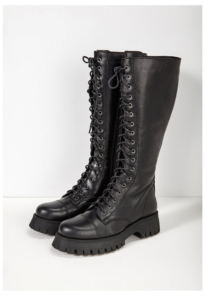 Inuovo Stiefel Leder Schwarz