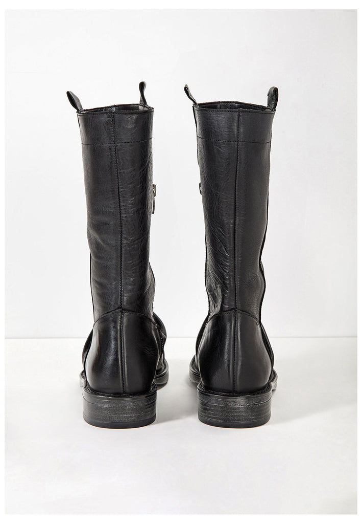 Inuovo Stiefel Leder Schwarz