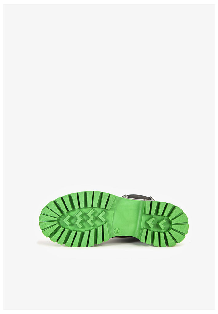 Inuovo Stiefel Leder Schwarz/Grün