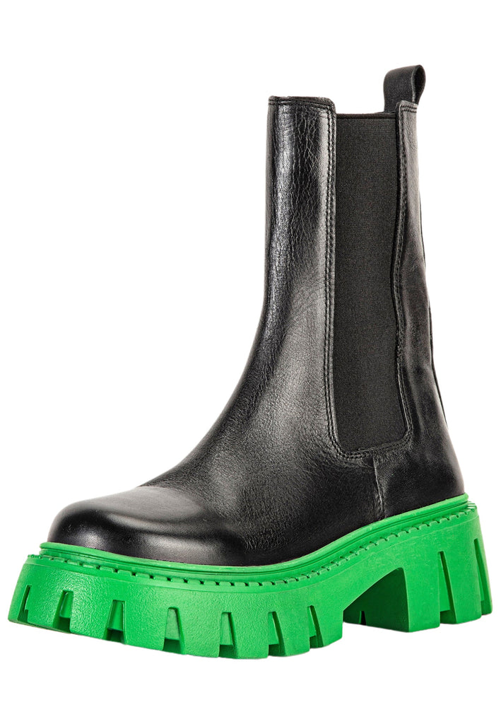 Inuovo Stiefel Leder Schwarz/Grün