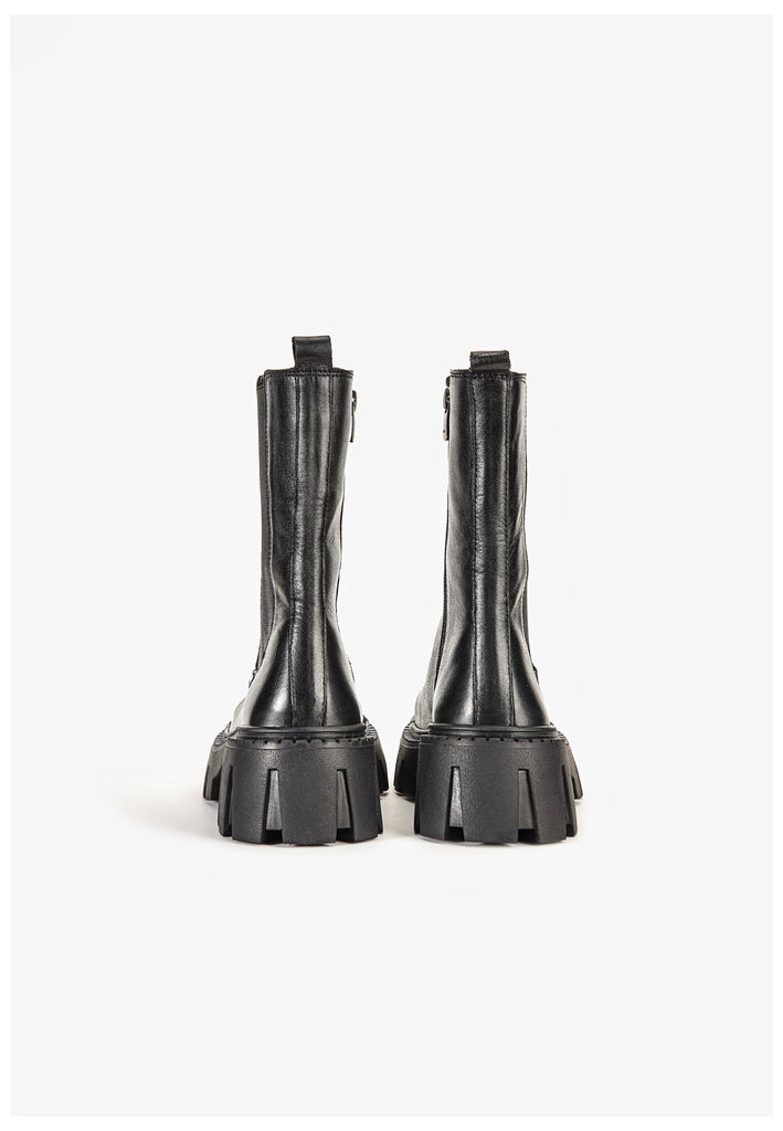 Inuovo Stiefel Leder Schwarz/Schwarz