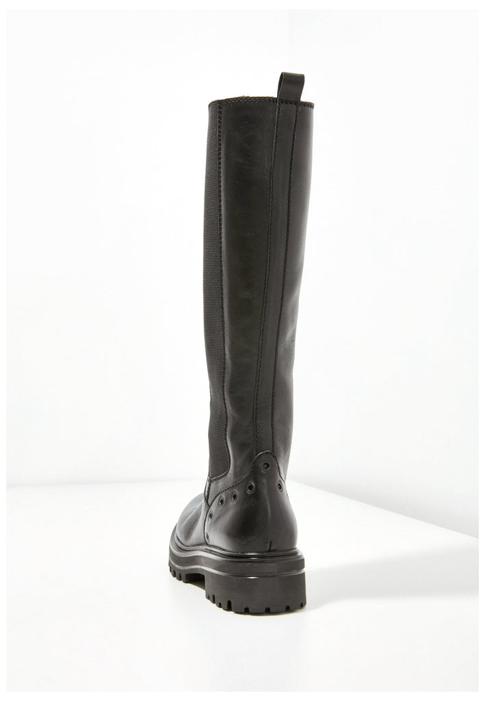 Inuovo Stiefel Leder/Textil Schwarz