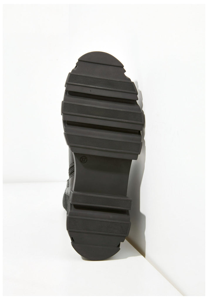 Inuovo Stiefel Leder/Textil Schwarz