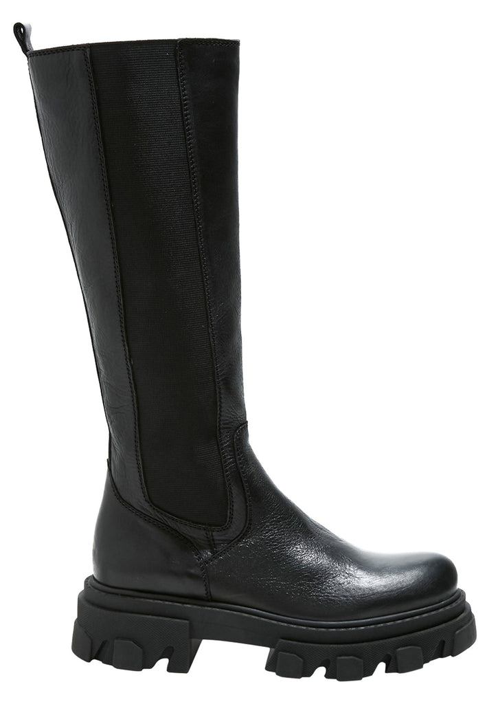 Inuovo Stiefel Leder/Textil Schwarz