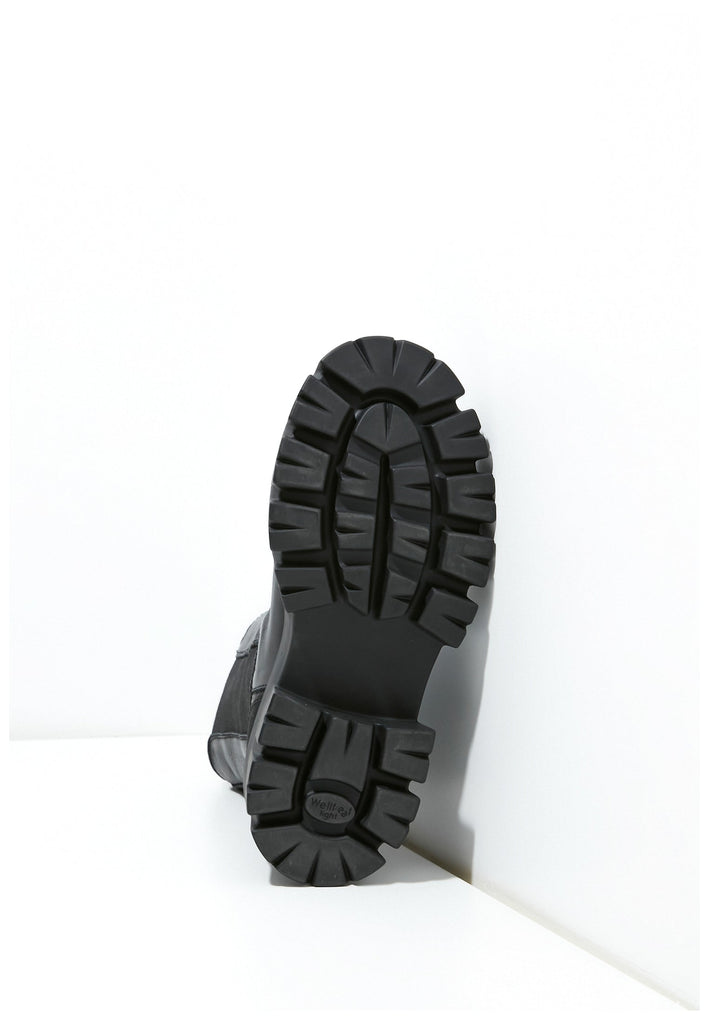 Inuovo Stiefel Leder/Textil Schwarz