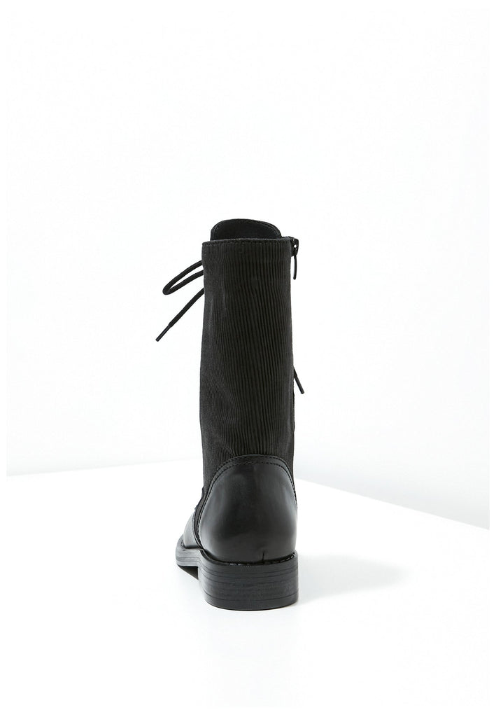 Inuovo Stiefel Leder/Textil Schwarz