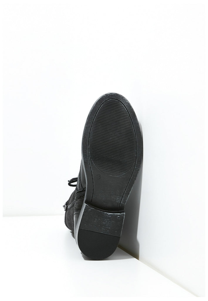 Inuovo Stiefel Leder/Textil Schwarz