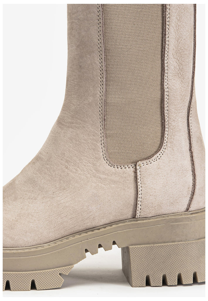 Inuovo Stiefel Leder/Textil Silber/Grau