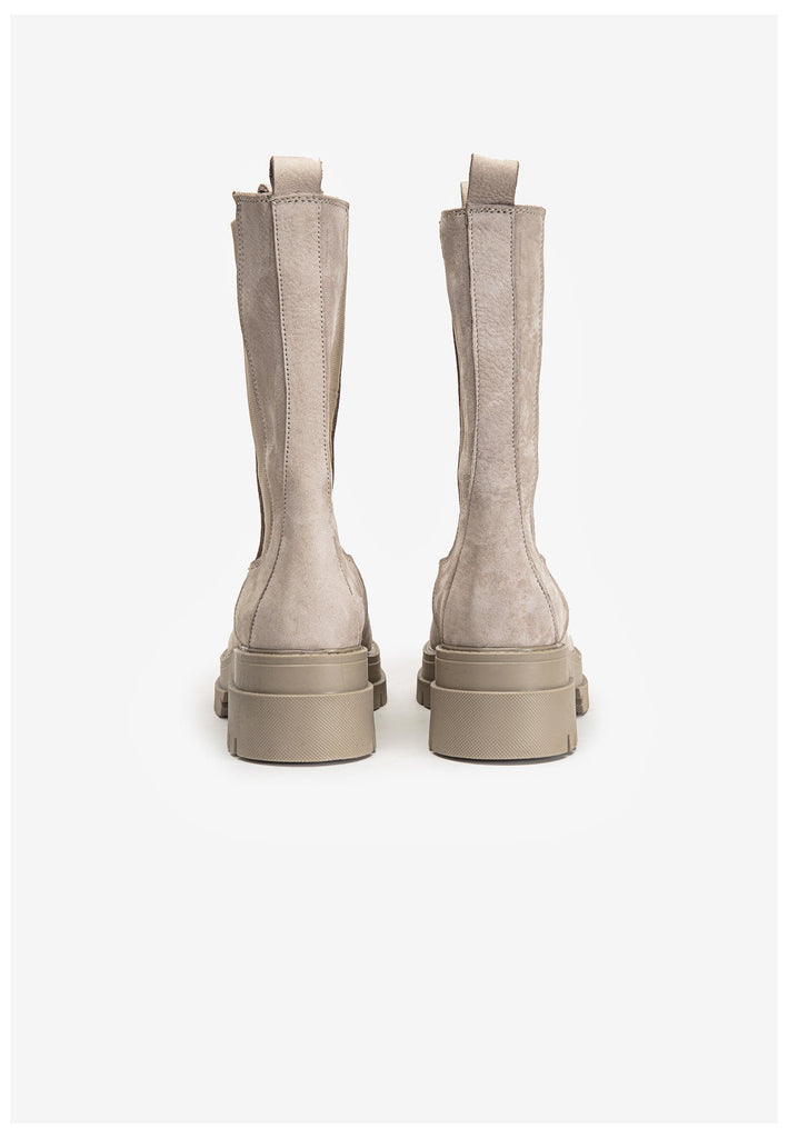 Inuovo Stiefel Leder/Textil Silber/Grau