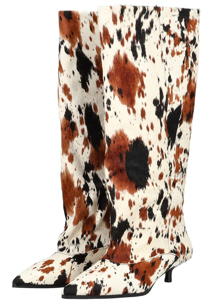 Inuovo Stiefel Leder Weiß/Braun