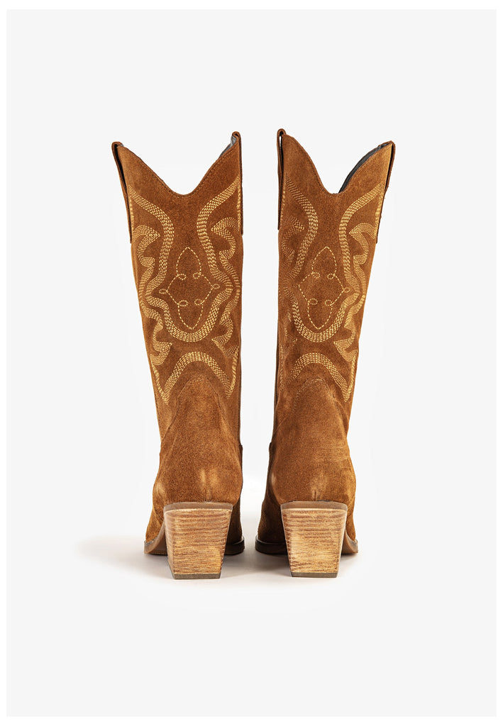 Inuovo Stiefel Veloursleder Tabacco