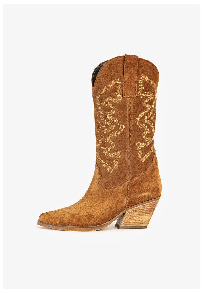 Inuovo Stiefel Veloursleder Tabacco